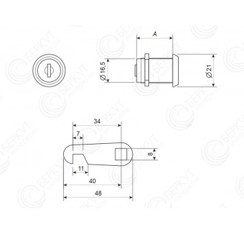 Замок почтовый Аvers САМ-01-30-NI