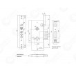 Корпус замка врезного цилиндрового 252/R w/b (никель) схема